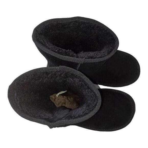 Ugg Classic Short Boot US Sz 7 Black Suede Wool Sheepskin Y2K Bootie Womens - Picture 14 of 16
